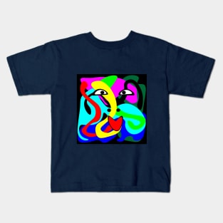 abstract face Kids T-Shirt